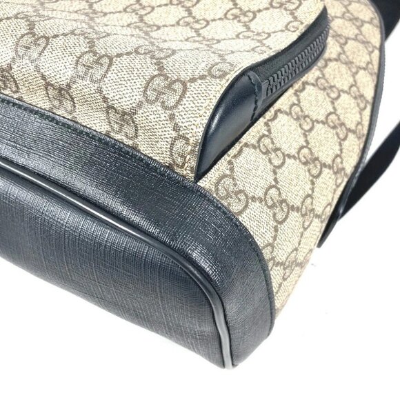 GUCCI 429020 GG Supreme bag logo Backpack Beige/Black main image 12